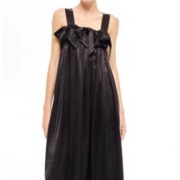 NWT. ELEH MAXI CAMI DRESS - SILK BLACK - Picture 1 of 2